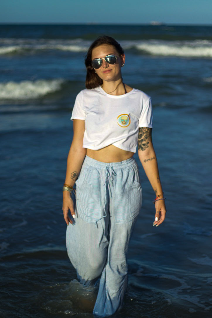 Seeing Waves Crop Top